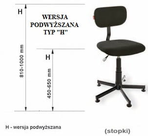 Profesjonalne krzesło szwalnicze,krawieckie wersja podwyższana TYP H.jpg