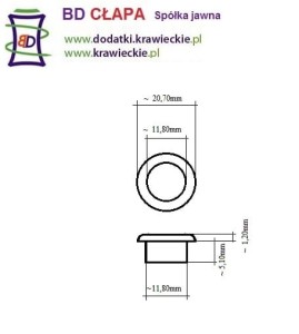 Oczka metalowe do banerów 12 1000szt