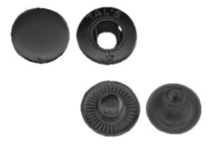 Napy metalowe 15mm Alfa kolor oxyda (czarny mat) 720szt.