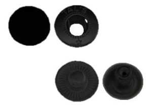 Napy metalowe 15mm Alfa kolor czarny lakier 720szt.