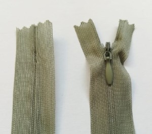 Zamek błyskawiczny żyłkowy kryty 20cm nierozdzielczy 20szt