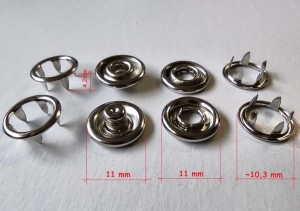 Zatrzaski i springi  11mm 720szt.