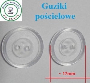 GUZIKI POŚCIELOWE BEZBARWNE  OP.500SZT.