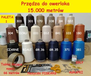 Przędza do owerloka kolory 