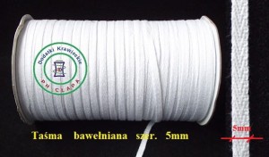 Taśma bawełniana 5mm op.100m