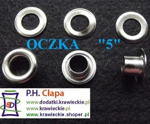 Metalowe oczka kaletnicze 5  1000szt